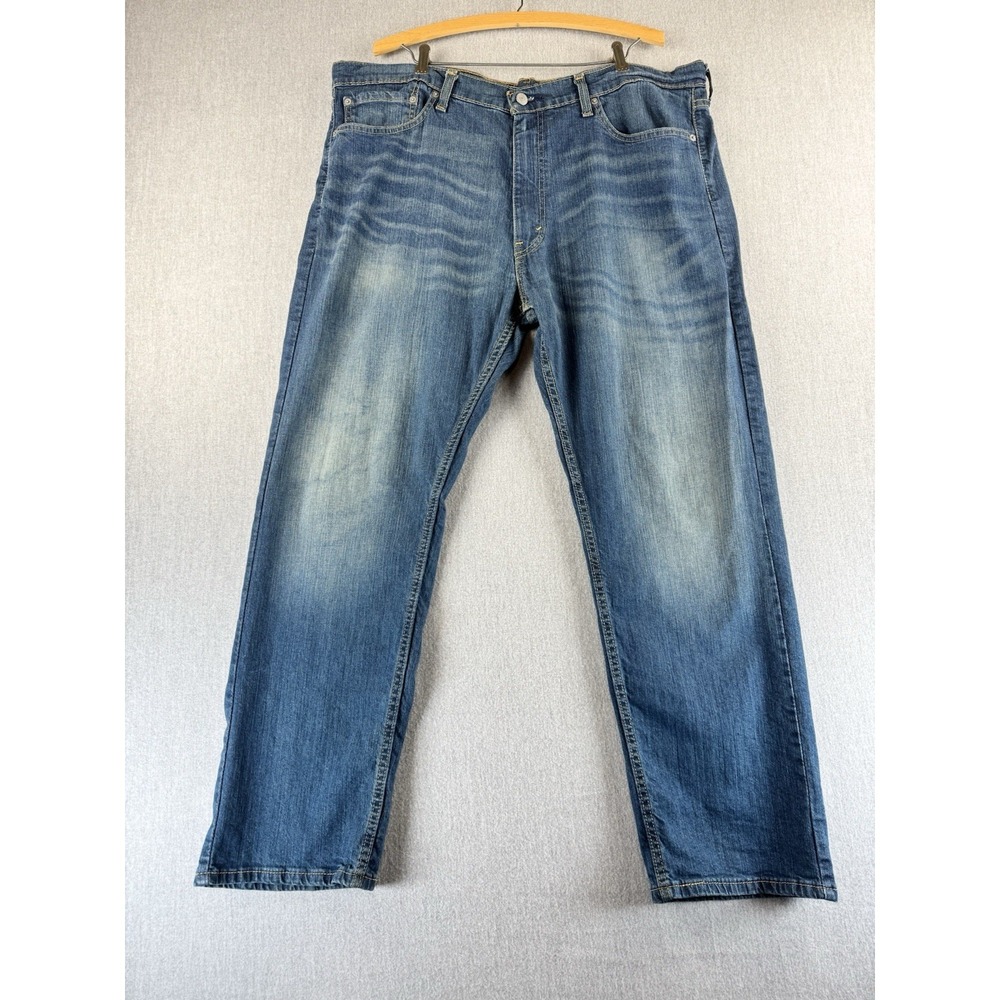 Levi Strauss 505 Jeans Mens 40x30 Blue‎ Straight Leg Waterless Denim Pants